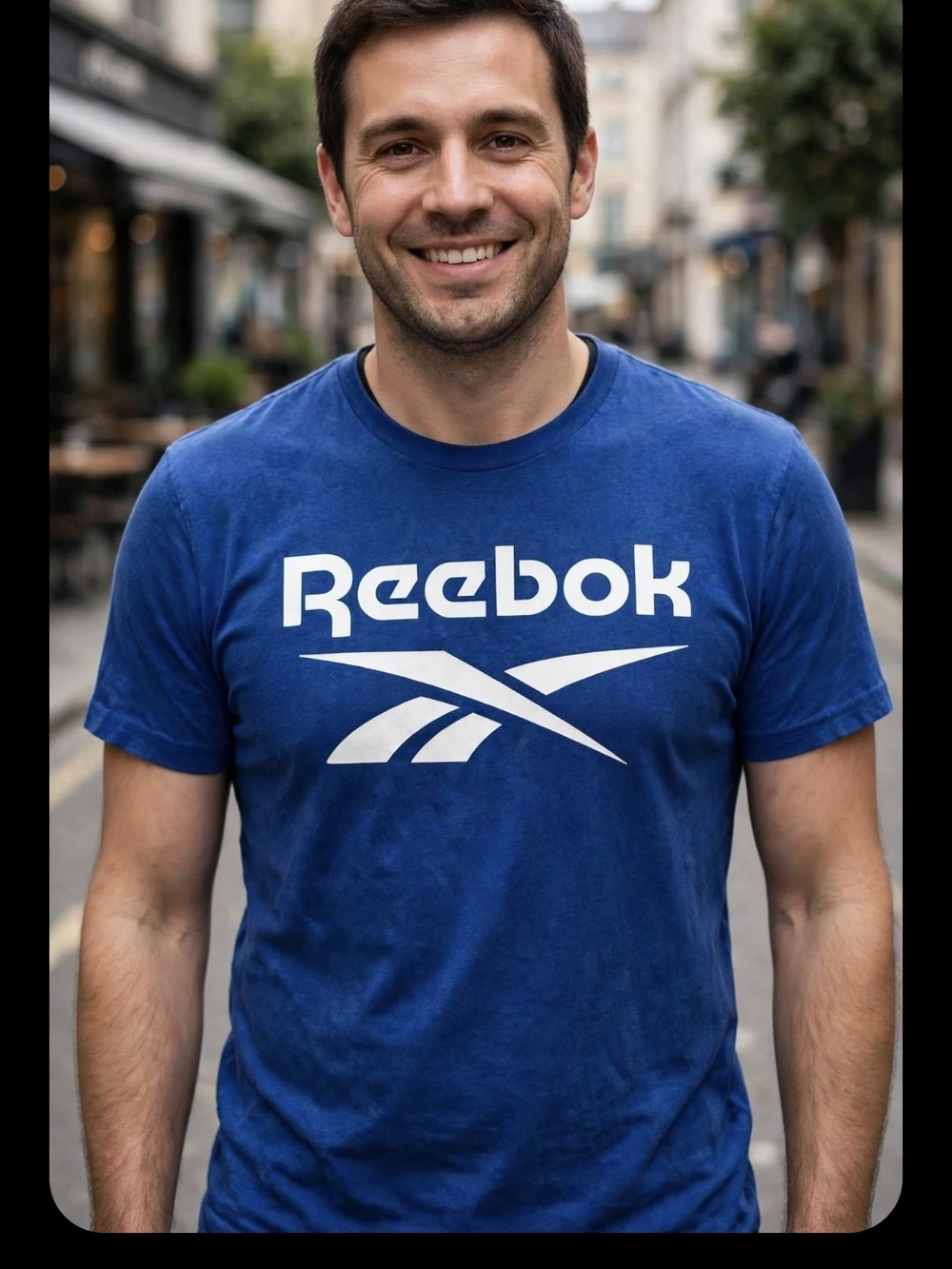 Reebok Men’s Classic Blue Logo Tee